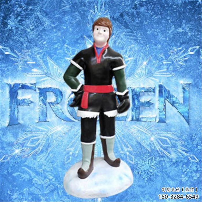 抽象冰雪奇緣雕塑 店門口彩繪雕塑 步行街?jǐn)[件