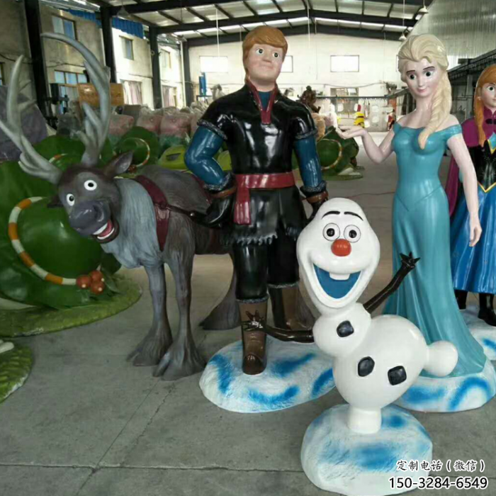 大型冰雪奇緣雕塑 步行街卡通雕塑 卡通擺件