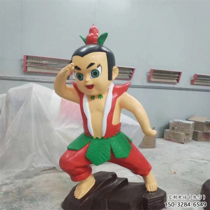 彩繪葫蘆娃雕塑 卡通雕塑 步行街擺件