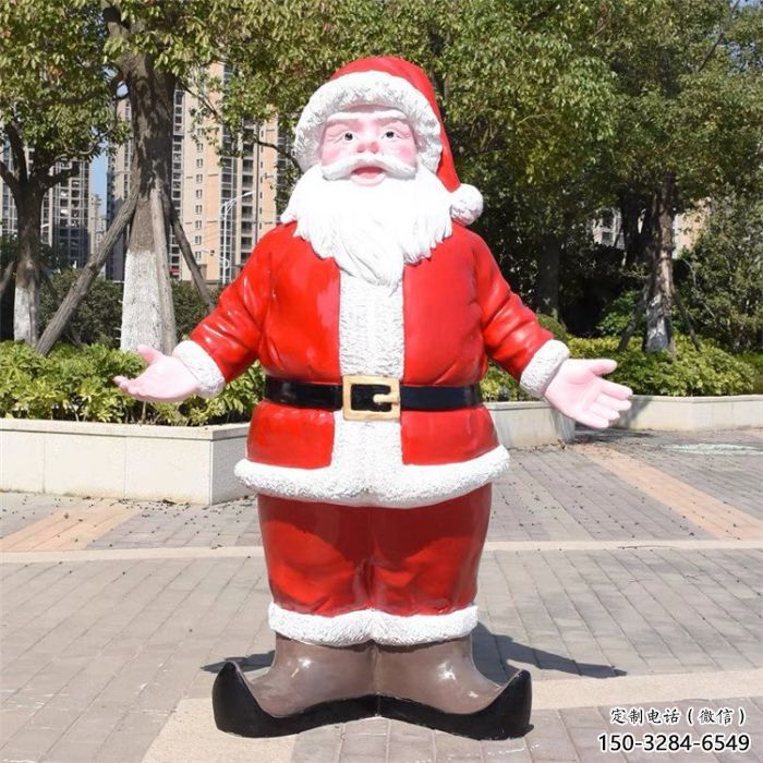 抽象圣誕老人雕塑 店門口彩繪雕塑 步行街?jǐn)[件