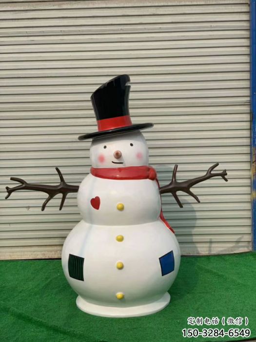 廣場雪人雕塑 公園卡通雕塑 抽象擺件