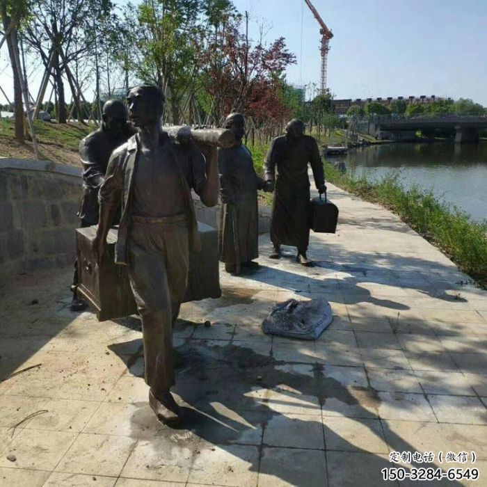 園林漁夫雕塑 城市廣場雕塑 步行街?jǐn)[件
