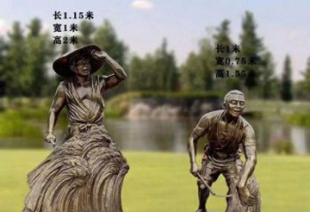 商業(yè)街農(nóng)夫雕塑 售樓處雕塑 民俗擺件