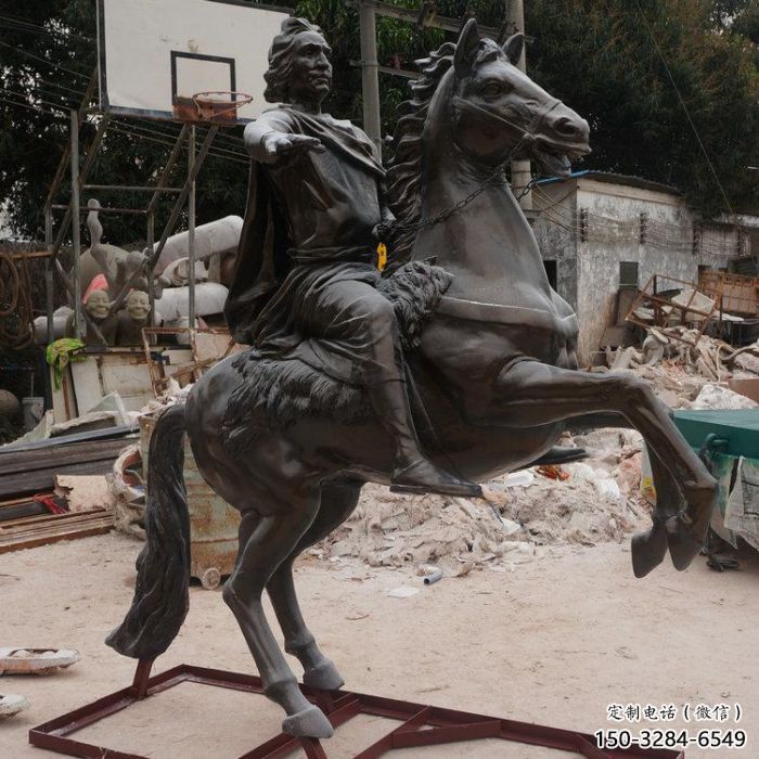 創(chuàng)意騎馬人雕塑 步行街店門(mén)口雕塑 民俗小品