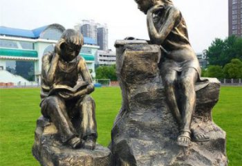 大型讀書雕塑 商業(yè)街廣場雕塑 仿真擺件