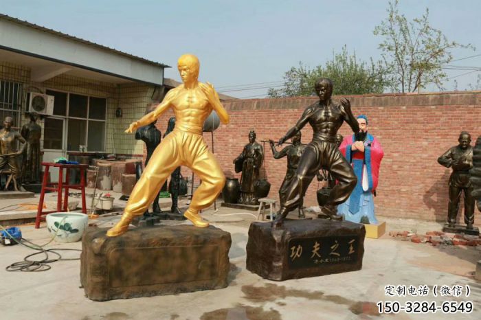 風景區(qū)李小龍雕塑 售樓處廣場雕塑 仿古擺件