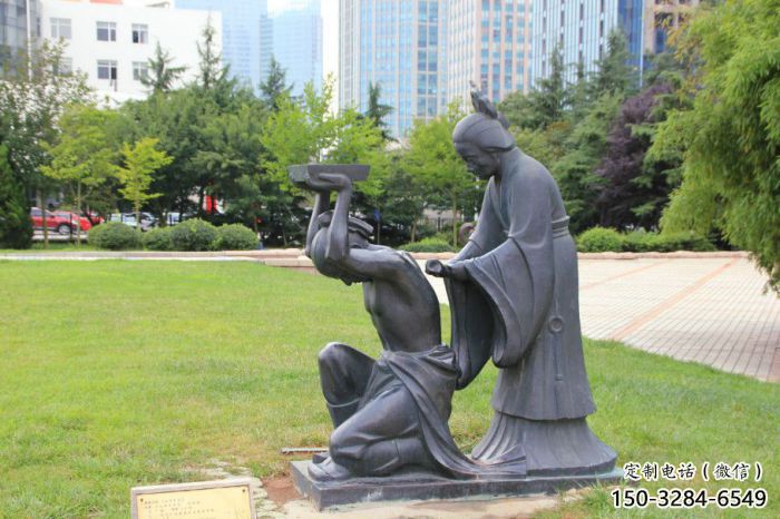廣場岳母刺字雕塑 公園典故雕塑 抽象擺件