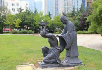 廣場岳母刺字雕塑 公園典故雕塑 抽象擺件