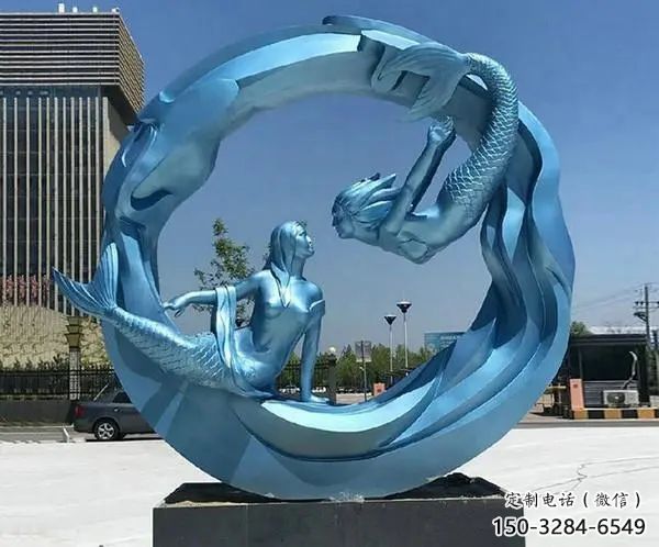 大型美女雕塑廠家 商業(yè)街廣場雕塑 彩繪擺件