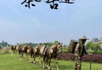 創(chuàng)意絲綢之路雕塑 步行街店門口雕塑 古代小品