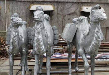 門口絲綢之路雕塑 售樓處古代雕塑 彩繪小品