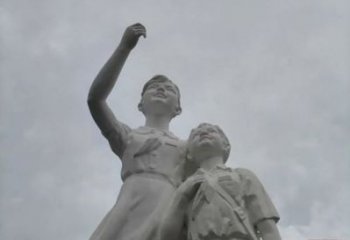 大型少先隊(duì)員雕塑廠家 商業(yè)街廣場雕塑 彩繪擺件