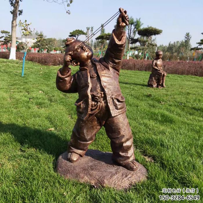 村口小孩子雕塑生產(chǎn) 景觀玩耍雕塑 公園童趣雕塑