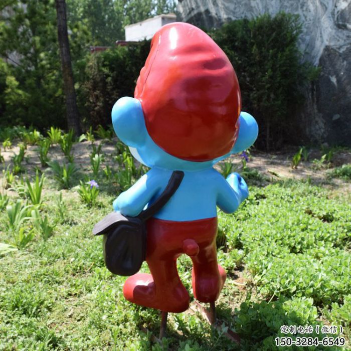 街道藍(lán)精靈雕塑加工 現(xiàn)代景觀雕塑 彩繪動漫雕塑