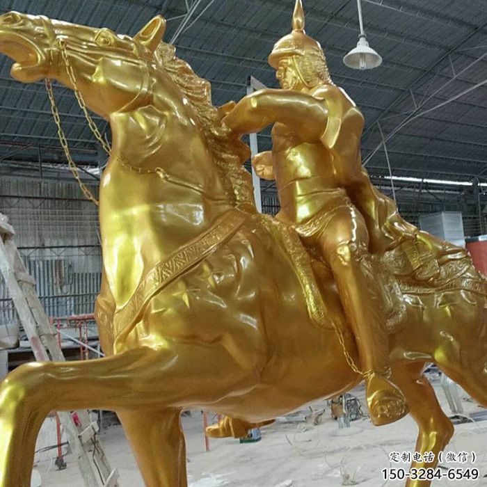 部隊武士雕塑廠 景觀美陳古代雕塑 噴漆人物雕塑