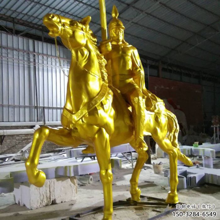 仿古武士雕塑生產(chǎn) 庭院彩繪雕塑 田間小品
