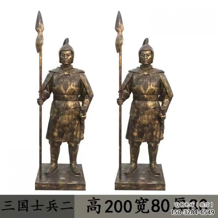 仿真武士雕塑實景圖 店門口園林雕塑 民俗小品