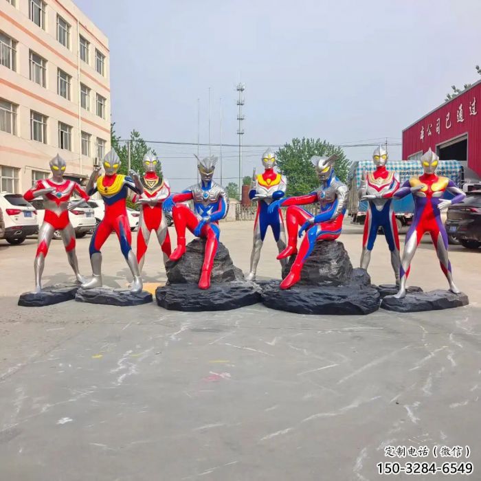 園林超人雕塑實(shí)景圖 城市廣場(chǎng)雕塑 步行街?jǐn)[件