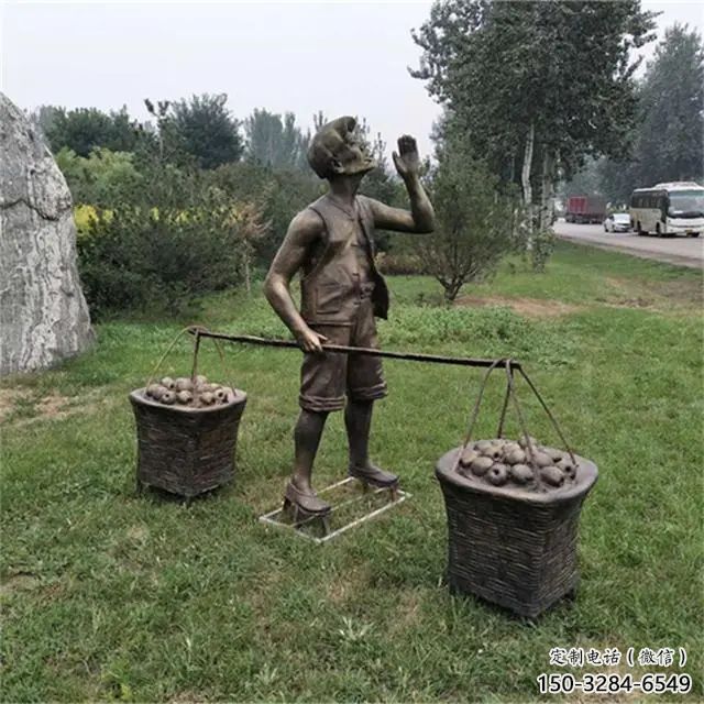 園林小販雕塑效果圖 風(fēng)景區(qū)民俗雕塑 廣場(chǎng)小品