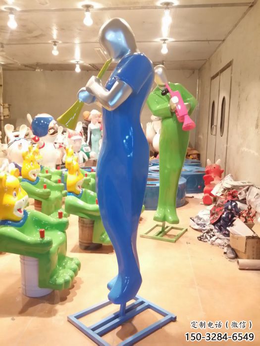 吹拉彈唱雕塑 彩繪剪紙樂隊雕塑 現(xiàn)代音樂人雕塑廠家