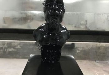 抽象胸像雕塑，仿銅工藝效果，玻璃鋼人物雕塑廠家