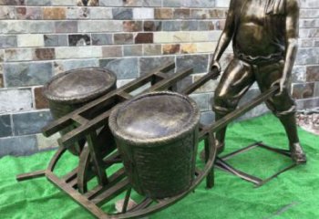 預(yù)用商場獨輪車雕塑 民俗雕塑 店門口小品