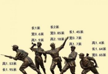 房地產交警雕塑廠家 仿銅軍人雕塑 玻璃鋼士兵雕塑