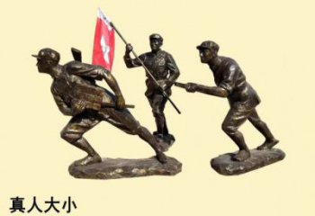 公園交警雕塑生產(chǎn)商 戶(hù)外軍人雕塑 抽象士兵雕塑