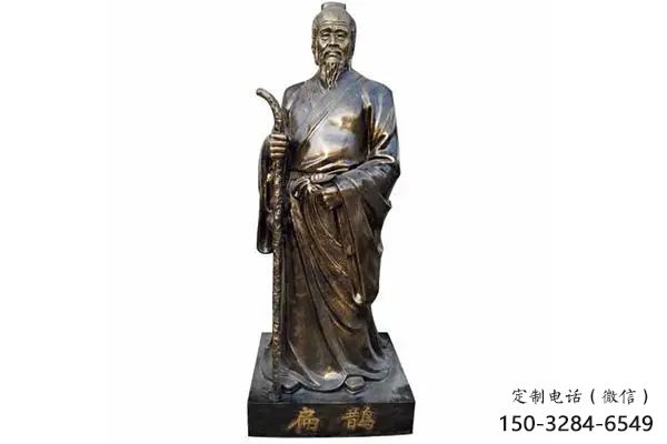玻璃鋼扁鵲雕塑 歐式步行街名醫(yī)雕塑 大型商場藥王雕塑