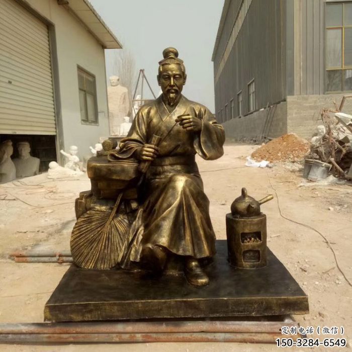 大型茶道雕塑 玻璃鋼民俗雕塑 房地產(chǎn)制茶雕塑