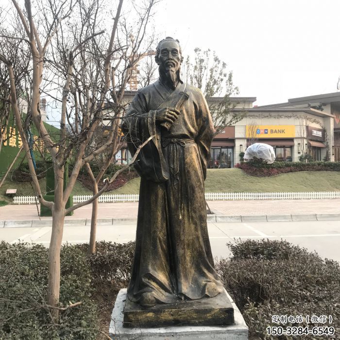 村口李時珍雕塑廠家 景觀人物雕塑 公園名醫(yī)雕塑