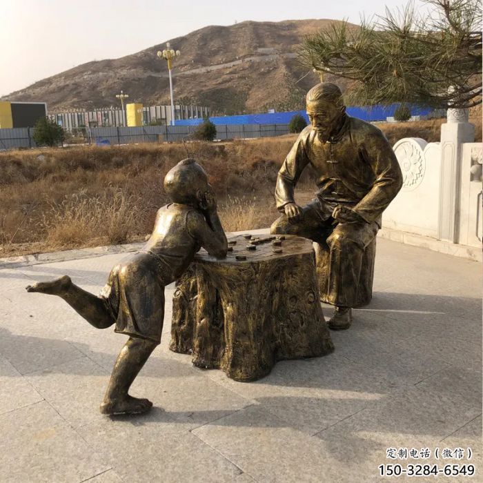 大型商場下象棋雕塑價(jià)格 仿真雕塑 戶外民俗雕塑