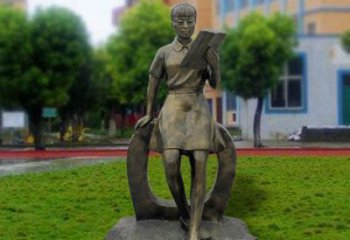 戶外看書雕塑廠家 噴漆人物雕塑 抽象學(xué)生雕塑