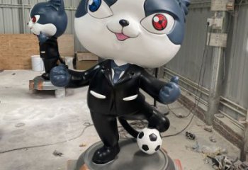 定制動(dòng)漫黑貓警長雕塑 步行街卡通雕塑 大型雕塑
