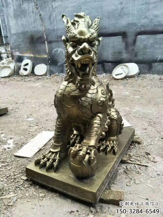 景區(qū)麒麟雕塑，景區(qū)動物雕塑，玻璃鋼材質(zhì)
