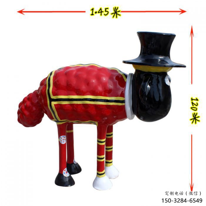 戶外小羊雕塑，動(dòng)漫卡通雕塑，彩繪工藝
