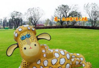 公園小羊雕塑，動(dòng)漫雕塑，卡通彩繪工藝