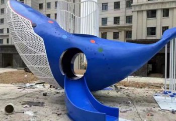 鯨魚雕塑廠家，烤漆彩繪工藝，公園景觀擺件