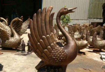 戶外鴨子雕塑廠家，仿真動(dòng)物， 烤漆工藝