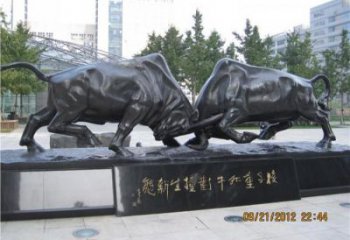 仿銅水牛雕塑，田間景觀小品，抽象原理