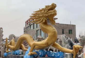 大型龍形雕塑廠家，動物擺件，城市園林擺件