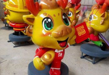 彩繪龍形雕塑廠家，動(dòng)漫動(dòng)物小品，彩繪工藝效果