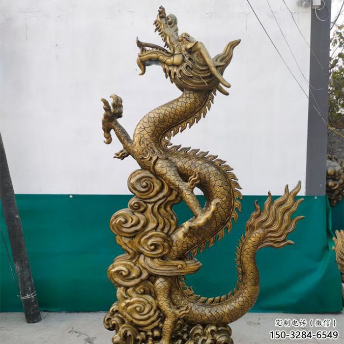 定價龍頭雕塑廠家，仿銅動物雕塑，房地產(chǎn)售樓處擺件