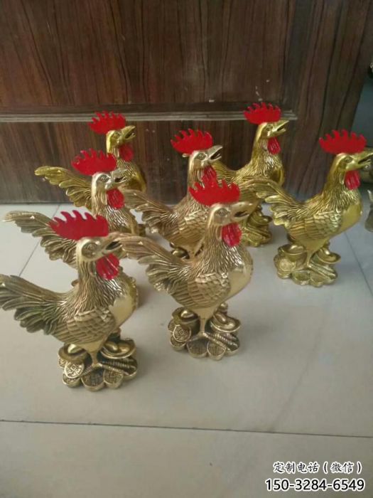 街道小雞雕塑，動物小品，公園景觀家禽