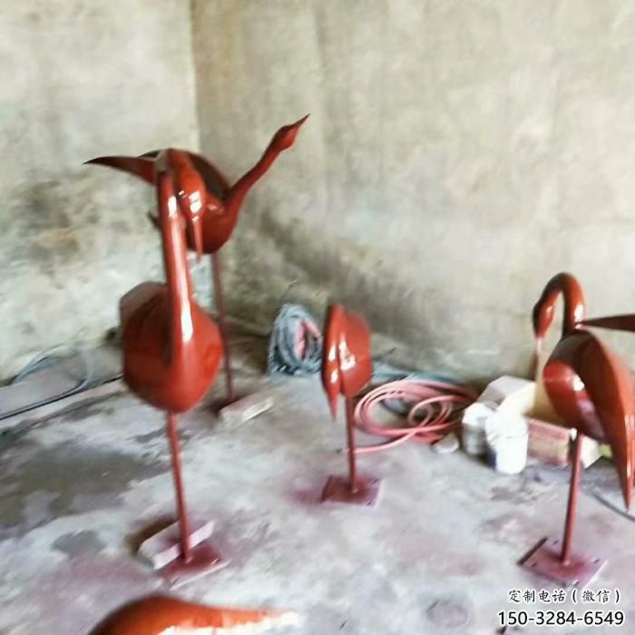 庭院鳥類雕塑，動(dòng)物主題，鍍銅工藝