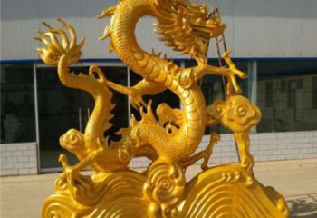 大型龍頭雕塑，玻璃鋼雕塑廠家，房地產(chǎn)售樓處擺件