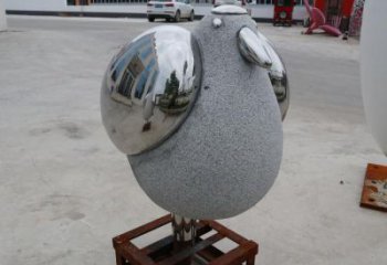 戶外鳥(niǎo)類(lèi)雕塑廠家，公園主題，鏡面工藝