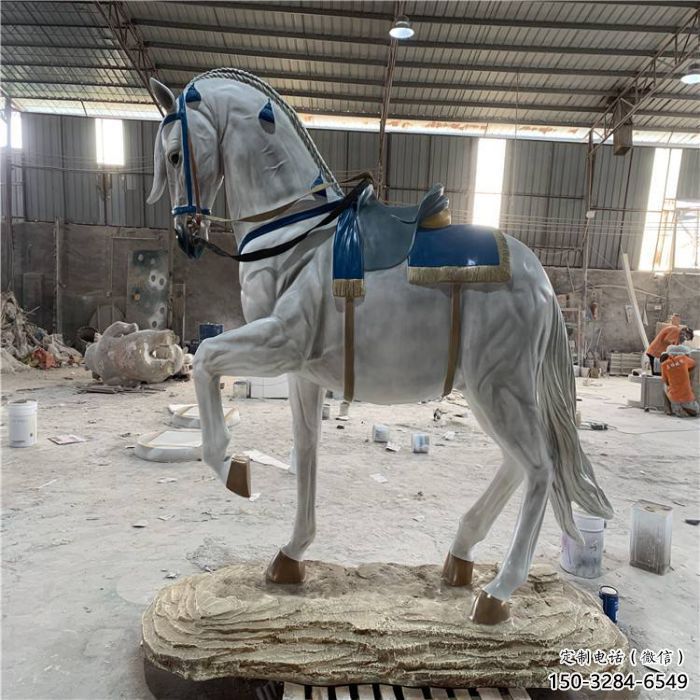 承接戰(zhàn)馬雕廠家塑，戶外公園動(dòng)物主題，彩繪工藝