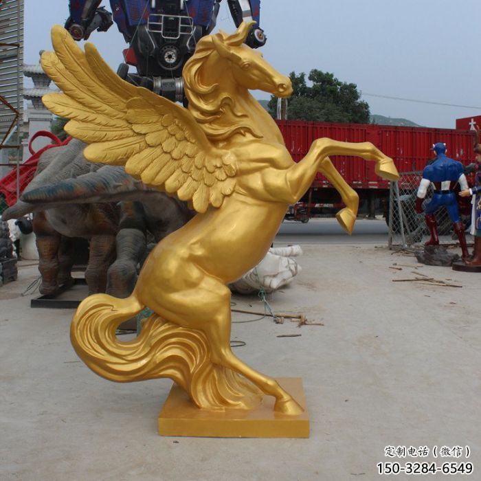 廣場(chǎng)天馬雕塑廠家，動(dòng)物擺件，仿古工藝