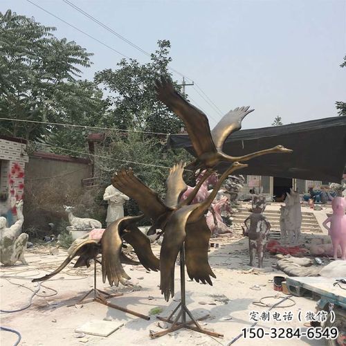 承接大雁雕塑 廣場近代雕塑 門口小品